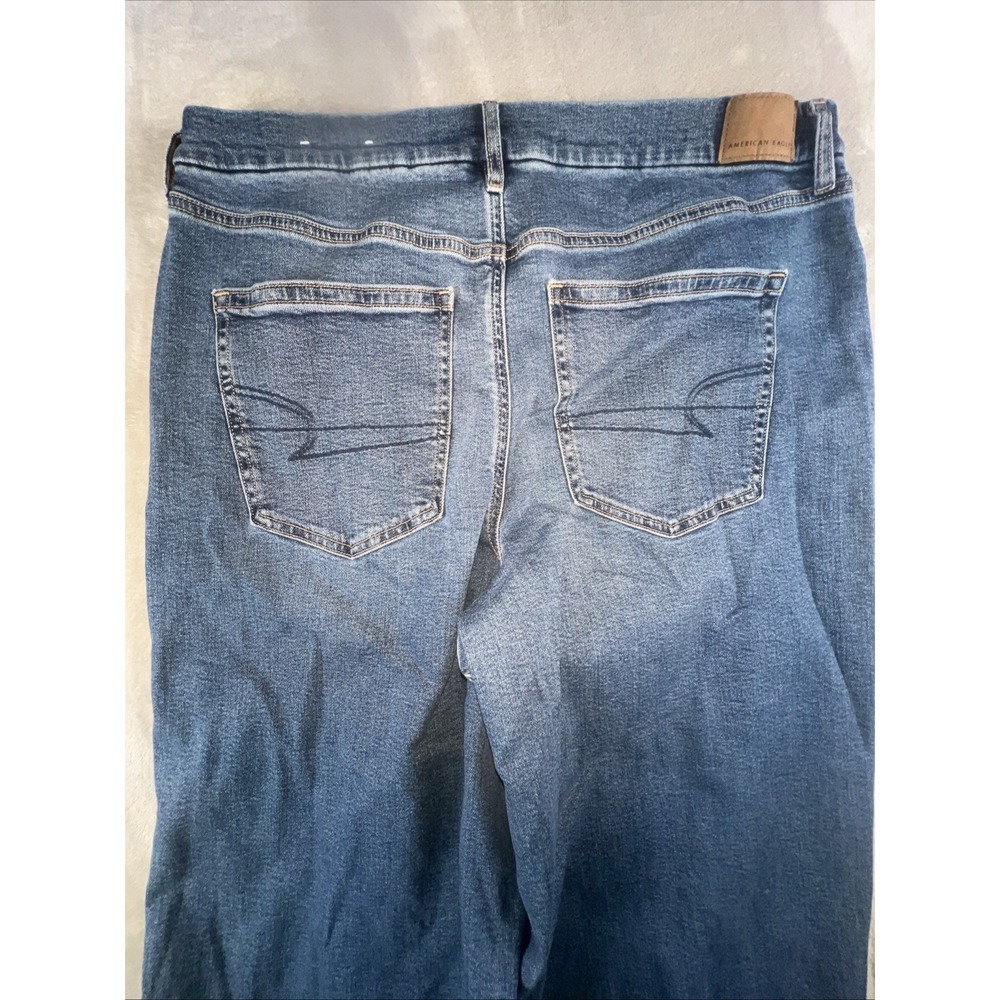 American Eagle Jeans Womens 18 Short(36x29) Curvy Super High Rise Baggy Straight